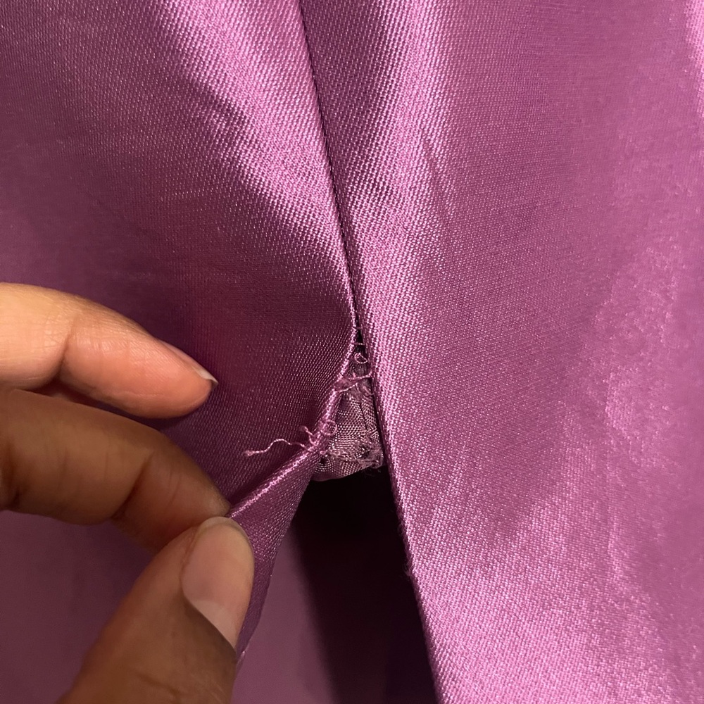 Kay Unger purple Silk/cotton Pencil Skirt - Picture 4 of 9